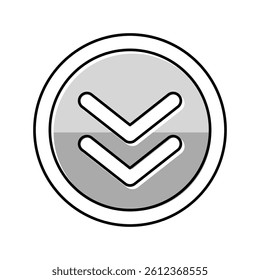 button scroll color icon vector. button scroll sign. isolated symbol illustration