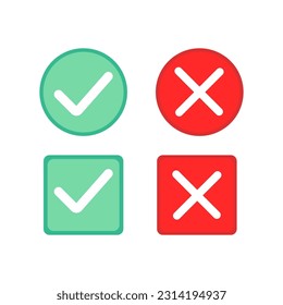the button to select yes and no square and round simple vector