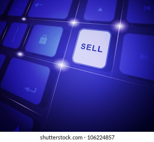The button sell on a virtual keyboard