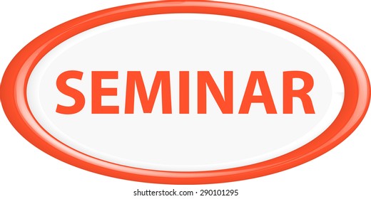 Button seminar. The round shape. 3D. Vector illustration.
