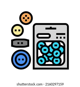 button set color icon vector. button set sign. isolated symbol illustration