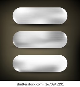 Button set color silver style