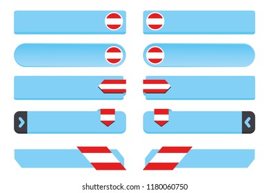 A Button Set with the Country Flag of  Austria
