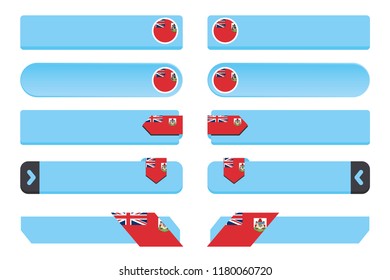 A Button Set with the Country Flag of  Bermuda