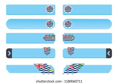 A Button Set with the Country Flag of  British Indian Ocean Territory