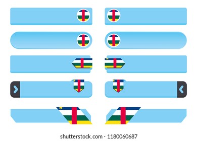 A Button Set with the Country Flag of  Central African Republic