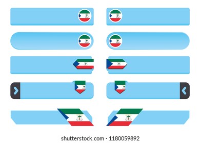 A Button Set with the Country Flag of  Equatorial Guinea