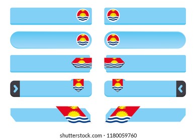 A Button Set with the Country Flag of  Kiribati