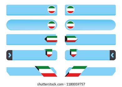 A Button Set with the Country Flag of  Kuwait