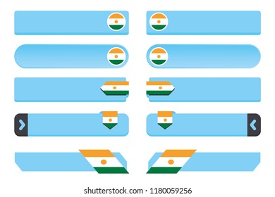 A Button Set with the Country Flag of  Niger