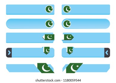 A Button Set with the Country Flag of  Pakistan
