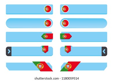 A Button Set with the Country Flag of  Portugal