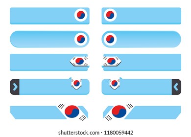 A Button Set with the Country Flag of  South Korea