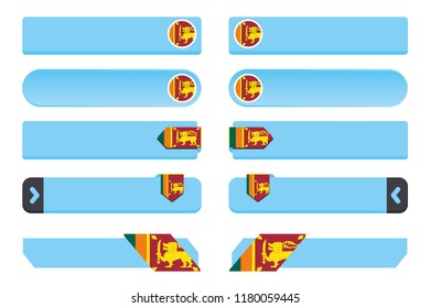 A Button Set with the Country Flag of  Sri Lanka