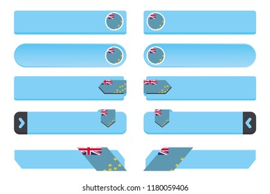 A Button Set with the Country Flag of  Tavalu