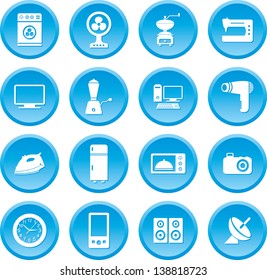 Button Set Of Home Appliances
