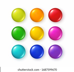 Premium Vector  Set of colorful buttons