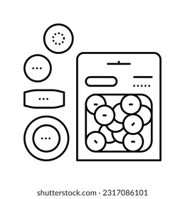 button set line icon vector. button set sign. isolated contour symbol black illustration