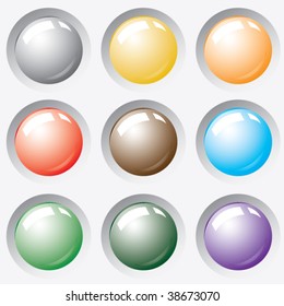 Button set. Vector.