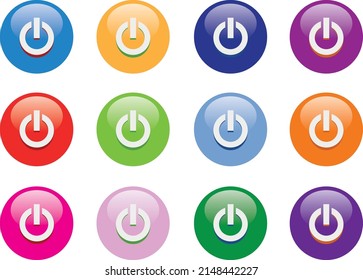 Button set vector Web Icons. Graphics buttons for web design.