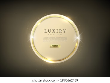 Button set web glossy luxury Gold