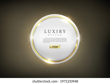 Button set web glossy luxury Gold