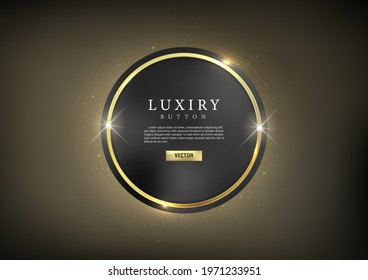 Button set web glossy luxury Gold