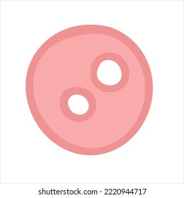 Button for sewing. Fashion designer tool. Vector illustration
