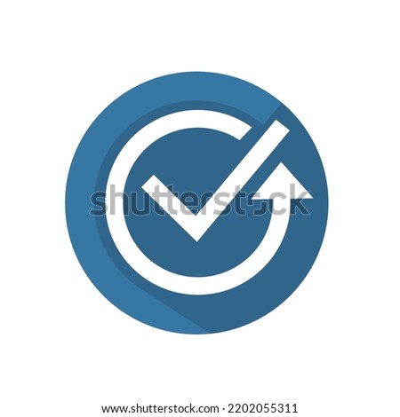 Button, signal process confirmation. Vector linear icon isolated on white background.