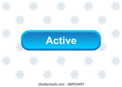 button for a site. Active, icon. vector design