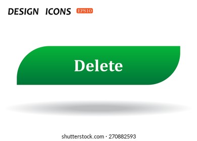 button for a site. Delete, icon. vector design