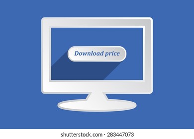 button for a site. Download price, icon. vector design
