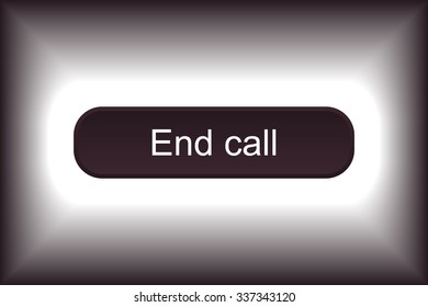 button for a site. End call, icon. vector design