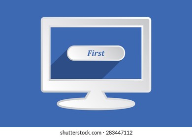 button for a site. First, icon. vector design