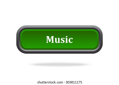 button for a site. Music, icon. vector design