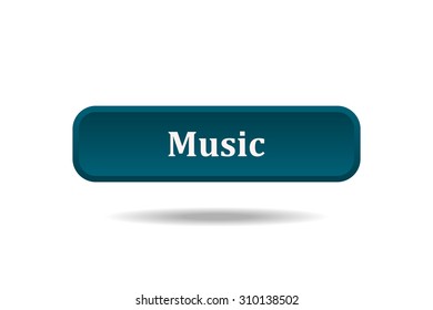 button for a site. Music, icon. vector design