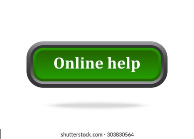 button for a site. Online help, icon. vector design