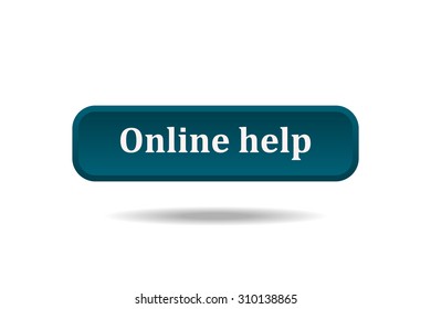 button for a site. Online help, icon. vector design