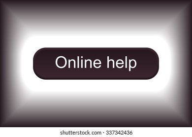 button for a site. Online help, icon. vector design