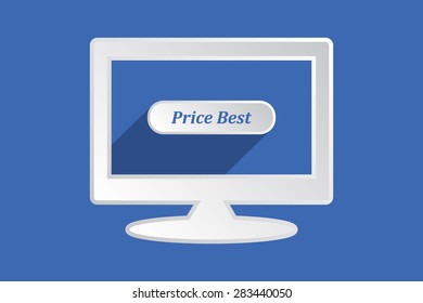 button for a site. Price Best, icon. vector design