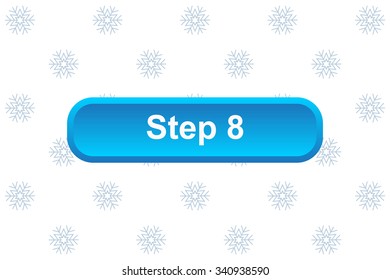 button for a site. Step, icon. vector design