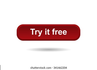 button for a site. Try it free, icon. vector design