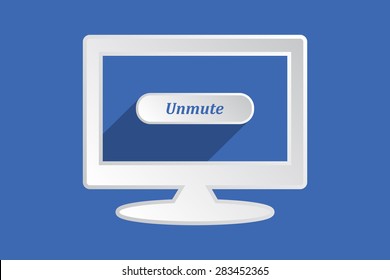 button for a site. Unmute, icon. vector design