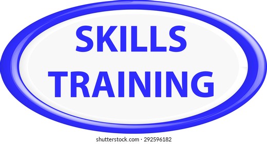 Button skills training 3d . The round shape. 3D. Vector illustration.