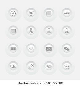 Button Soccer Icons web design Menu template 