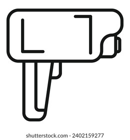 Button speed radar icon outline vector. Anti speed limit. Safety accident