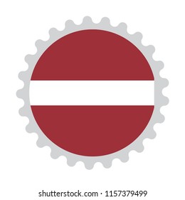 Button Stamp flag map of Latvia