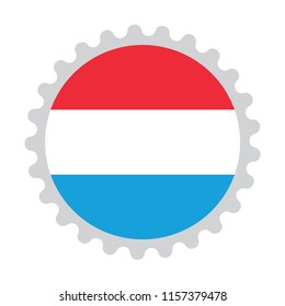 Button Stamp flag map of Luxembourg