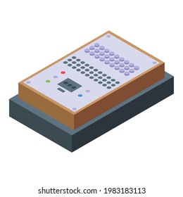 Button stand cipher icon. Isometric of Button stand cipher vector icon for web design isolated on white background