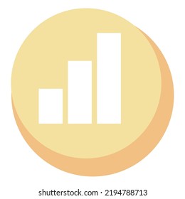 button statistics bars button icon